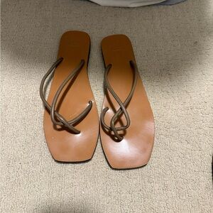 ATP Atelier slide sandals flip flops leather luxury Size 38 7